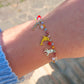 FLORIDA ~ Bracciale ACCIAIO INOSSIDABILE con cristalli e ciondoli marini