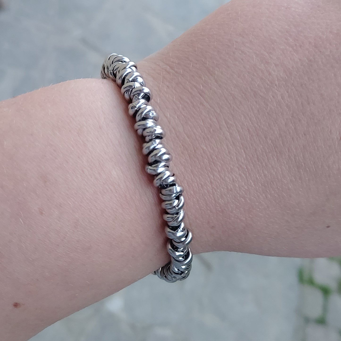 NODINI ACCIAIO INOSSIDABILE ~ Bracciale UNISEX in ACCIAIO con anelline e nodini