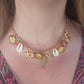 REEF - Collana con MAXI charms marini smaltati in ACCIAIO INOSSIDABILE +  conchiglie madreperla