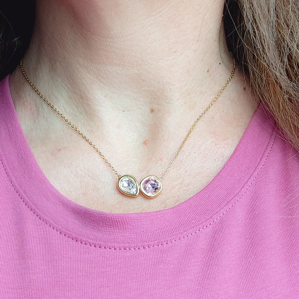 ALINA - ACCIAIO INOSSIDABILE - Collana con pendente in cubic zirconia