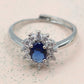 KATE ~ 8 COLORI - Anello regolabile con cubic zirconia a forma di OVALE