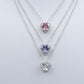 DIANA - ACCIAIO INOSSIDABILE- collana con pendente cuore in cubic zirconia