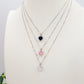 JADE ~ ARGENTO 925 ~ Collana con pendente cuore in cubic zirconia