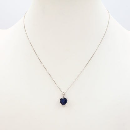 JADE ~ ARGENTO 925 ~ Collana con pendente cuore in cubic zirconia