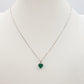 JADE ~ ARGENTO 925 ~ Collana con pendente cuore in cubic zirconia