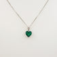 JADE ~ ARGENTO 925 ~ Collana con pendente cuore in cubic zirconia