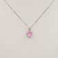 JADE ~ ARGENTO 925 ~ Collana con pendente cuore in cubic zirconia