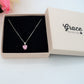 JADE ~ ARGENTO 925 ~ Collana con pendente cuore in cubic zirconia