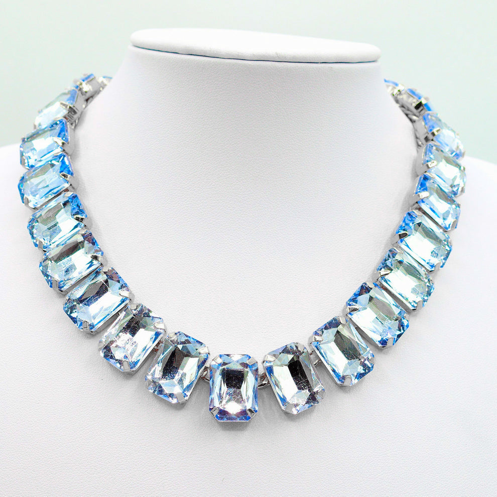 MARGOT collier con pietre sfaccettate - silver