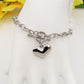 LOVE ~ Bracelet ACCIAIO INOSSIDABILE Bracciale con pendente cuore bombè
