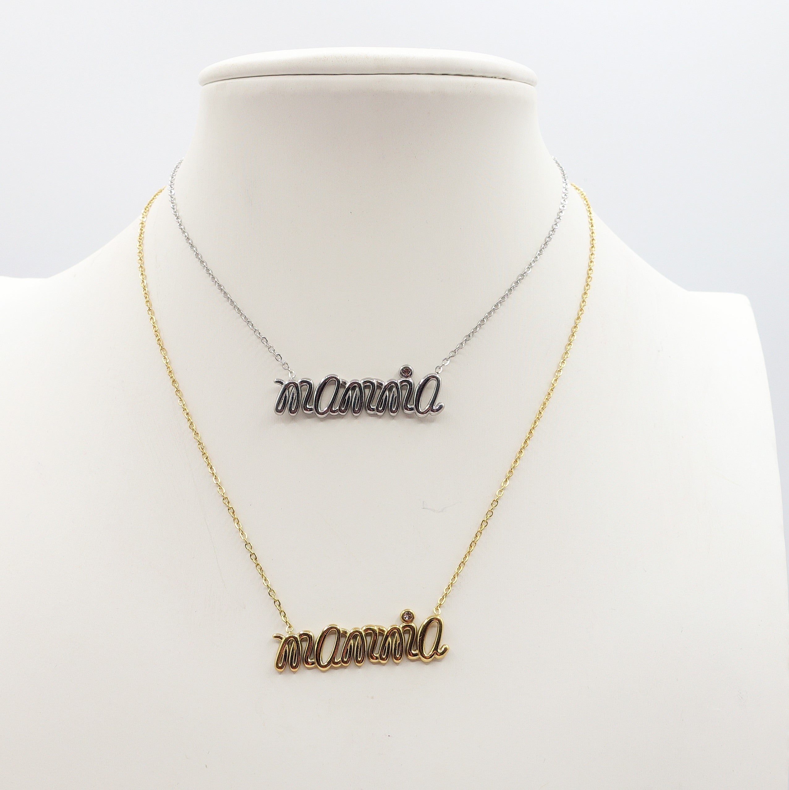 Collana Personalizzata Mamma con Catena di Pietre Preziose Collana Personalizzata Mamma con Catena di Pietre Preziose