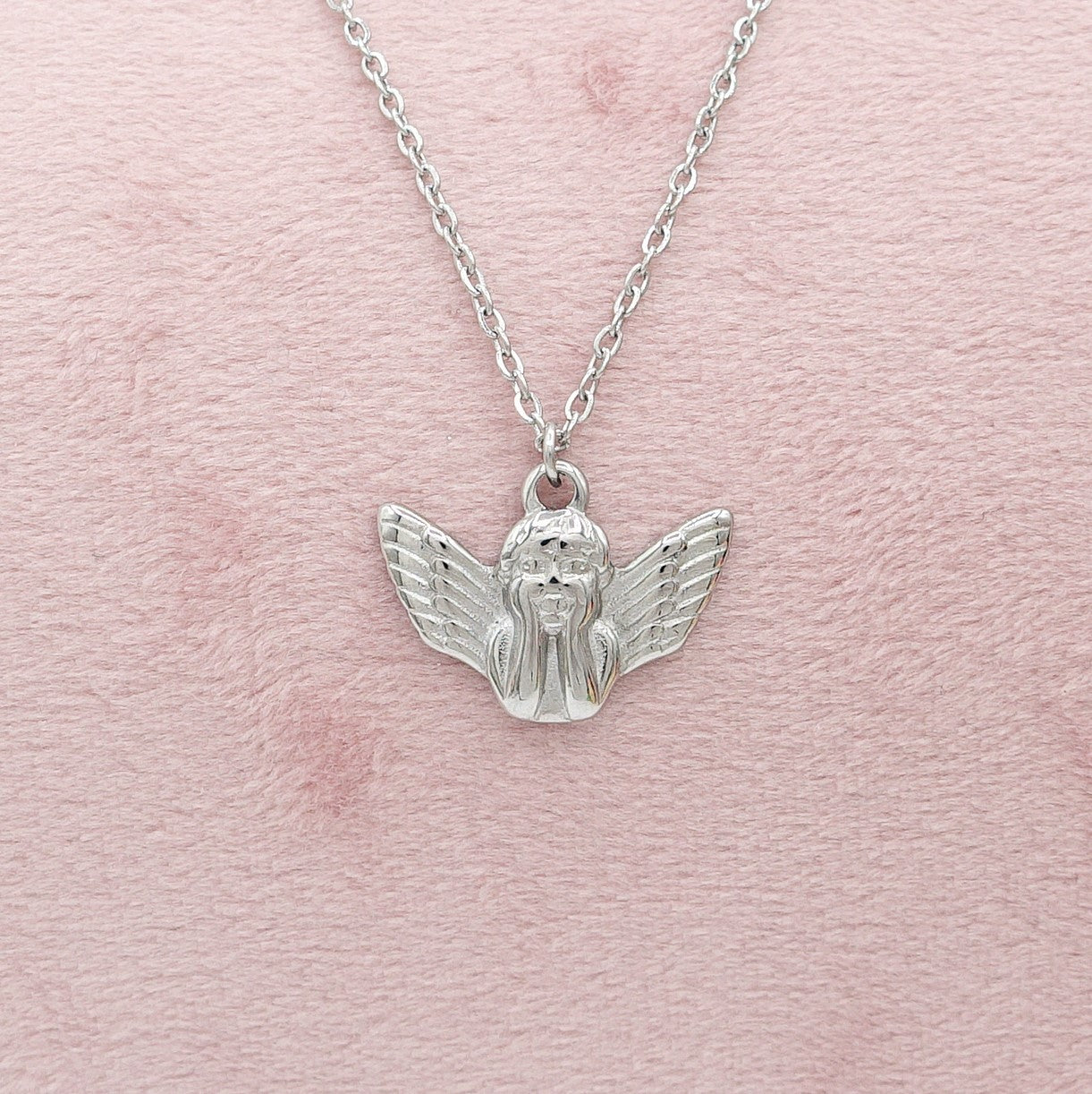 CHERUB - Collana pendente cherubino in Acciaio inossidabile