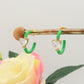 ROSE FLUO - HOOPS - acciaio inossidabile- 13 colori orecchini a cerchio smaltati con cubic zirconia