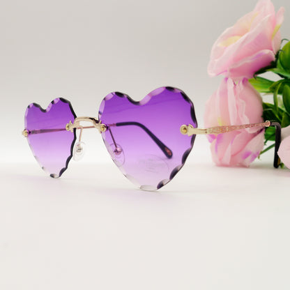 ADELINE - Occhiali da sole a cuore UV400 con custodia