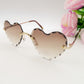 ADELINE - Occhiali da sole a cuore UV400 con custodia