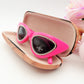 ARYA CRYSTAL - Occhiali da sole Cateye UV400 con custodia