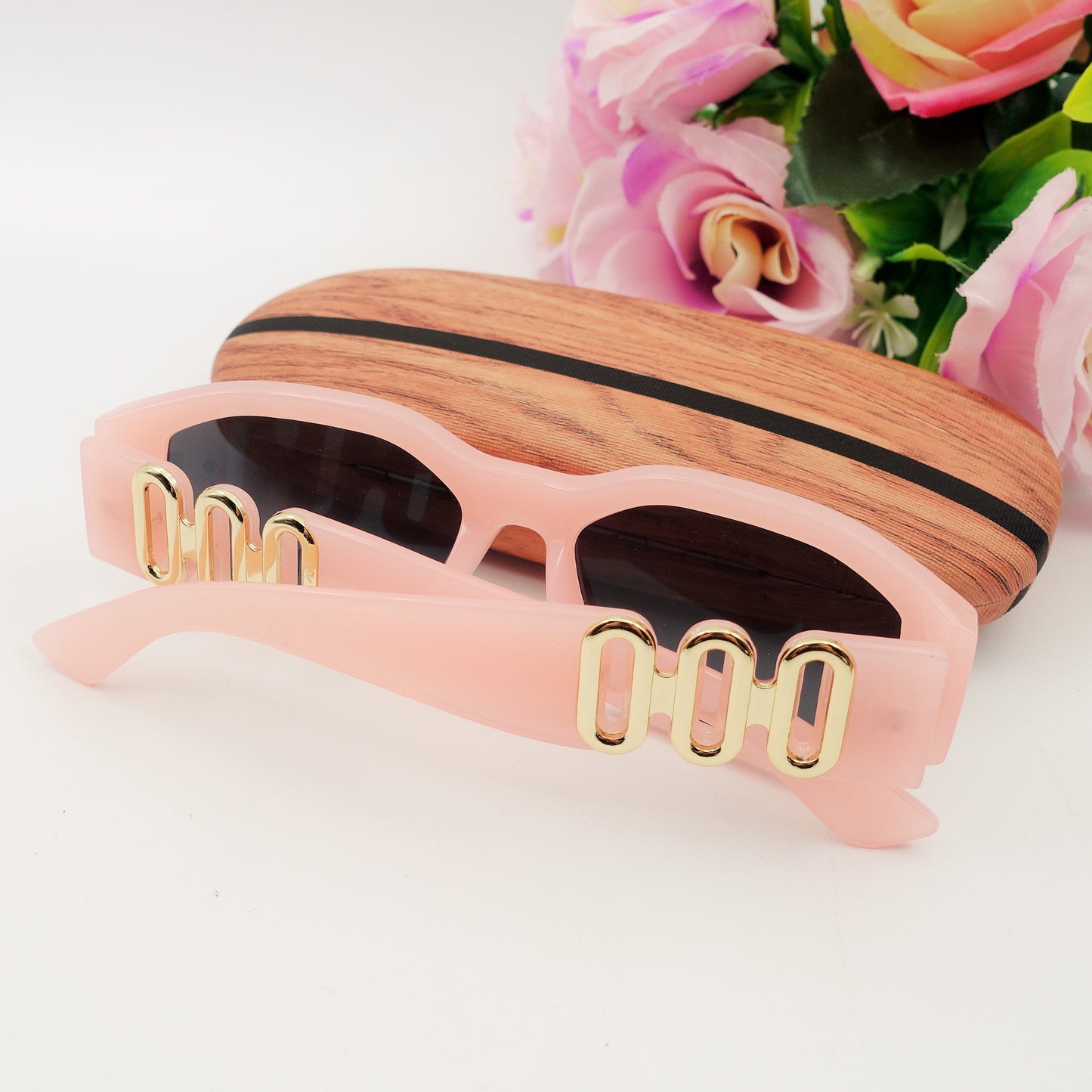 LEXIE - Occhiali da sole con dettagli gold -  UV400 con custodia
