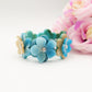 NIKKI ~ Maxi Bracciale in resina con flowers e cubic zirconia