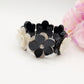NIKKI ~ Maxi Bracciale in resina con flowers e cubic zirconia