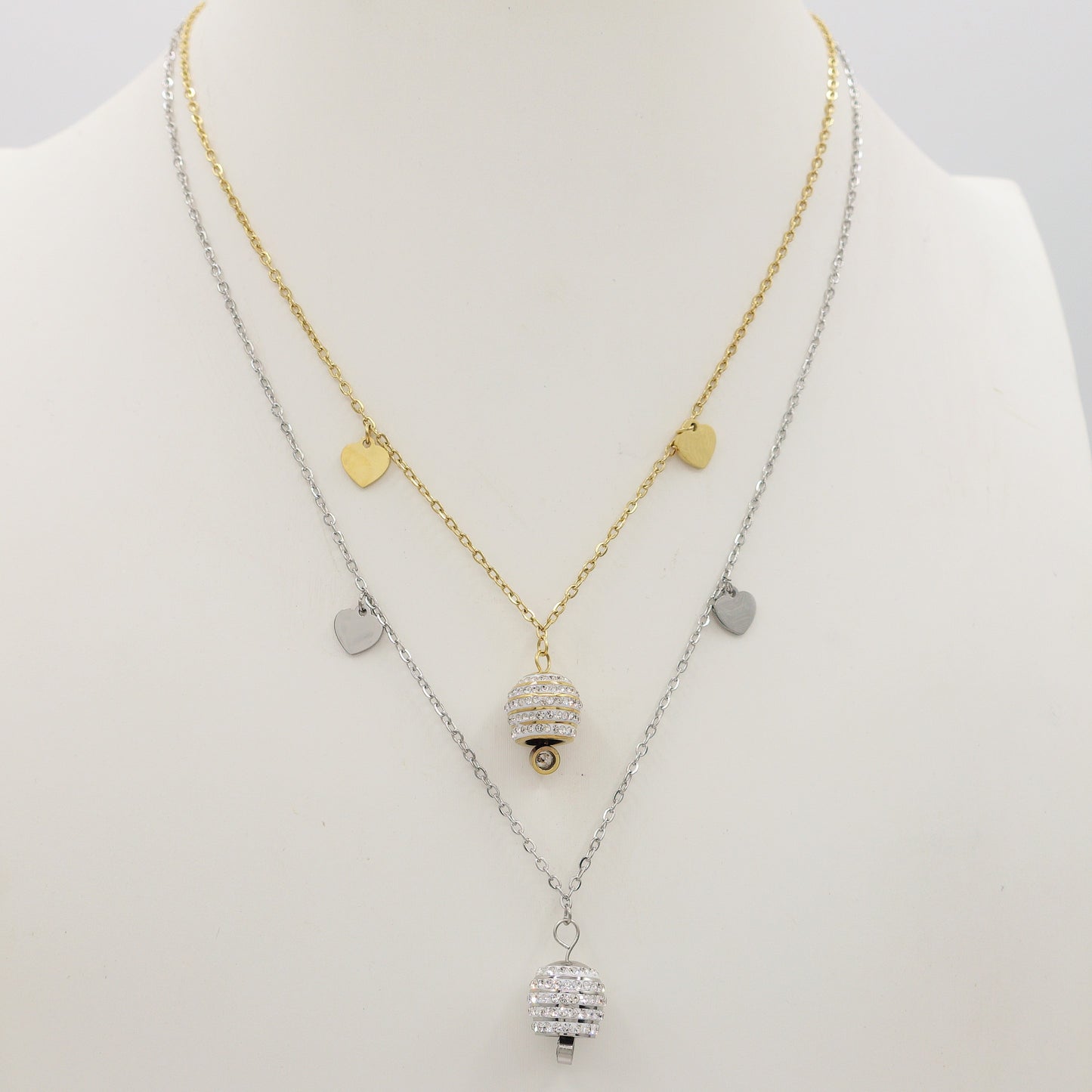 TINKERBELL SHINE - ACCIAIO INOSSIDABILE- Collana con pendente campanella zirconata