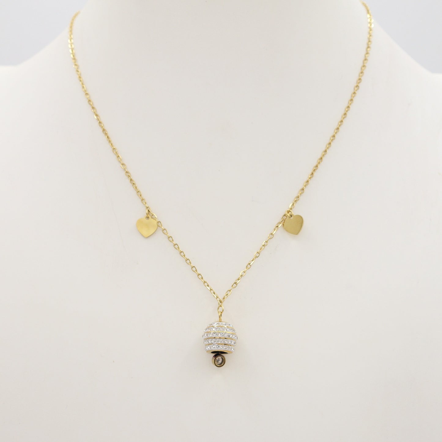 TINKERBELL SHINE - ACCIAIO INOSSIDABILE- Collana con pendente campanella zirconata