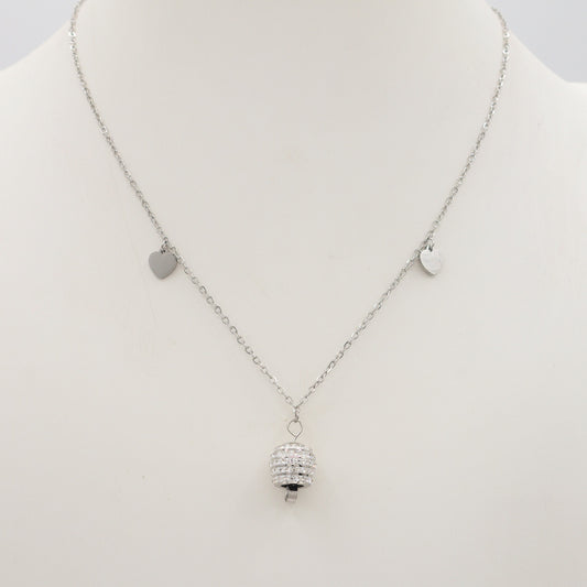TINKERBELL SHINE - ACCIAIO INOSSIDABILE- Collana con pendente campanella zirconata