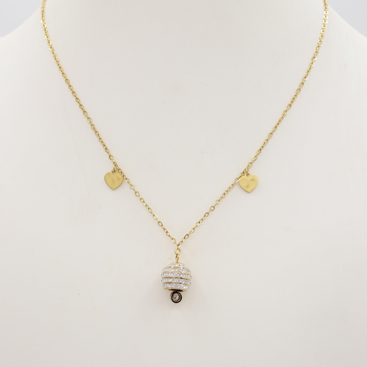 TINKERBELL SHINE - ACCIAIO INOSSIDABILE- Collana con pendente campanella zirconata
