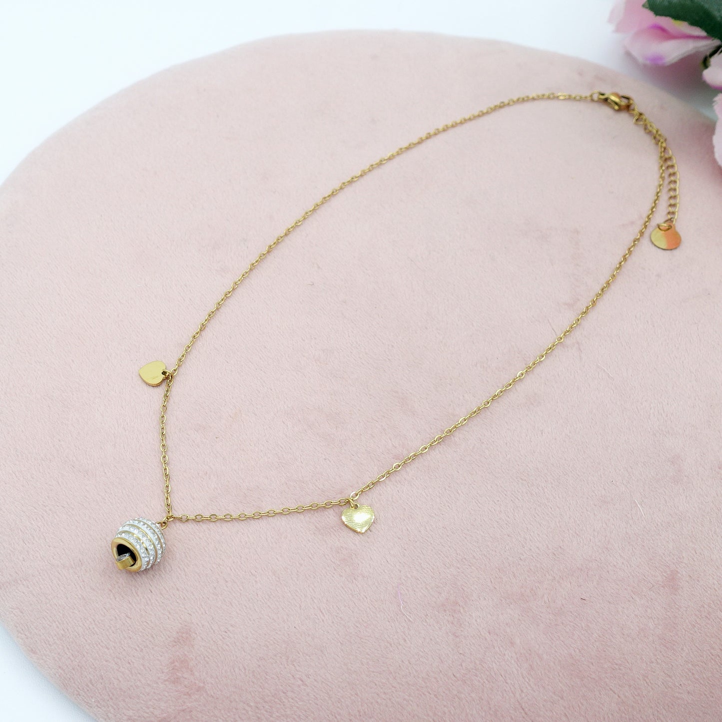 TINKERBELL SHINE - ACCIAIO INOSSIDABILE- Collana con pendente campanella zirconata