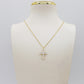SYLVIE - MINI - ACCIAIO INOSSIDABILE- Collana con pendente croce in cubic zirconia
