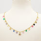 MEGAN ~ ACCIAIO INOSSIDABILE ~ Collana con ciondoli cristalli e cuoricino cubic zirconia