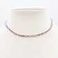 VEGAS ~ Tennis Choker girocollo in ACCIAIO INOSSIDABILE con cubic zirconia
