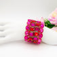SAMANTHA Double - Bracciale elasticizzato con Zirconi e pietre sfaccettate