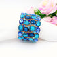 SAMANTHA Double - Bracciale elasticizzato con Zirconi e pietre sfaccettate