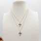 SYLVIE - MINI - ACCIAIO INOSSIDABILE- Collana con pendente croce in cubic zirconia