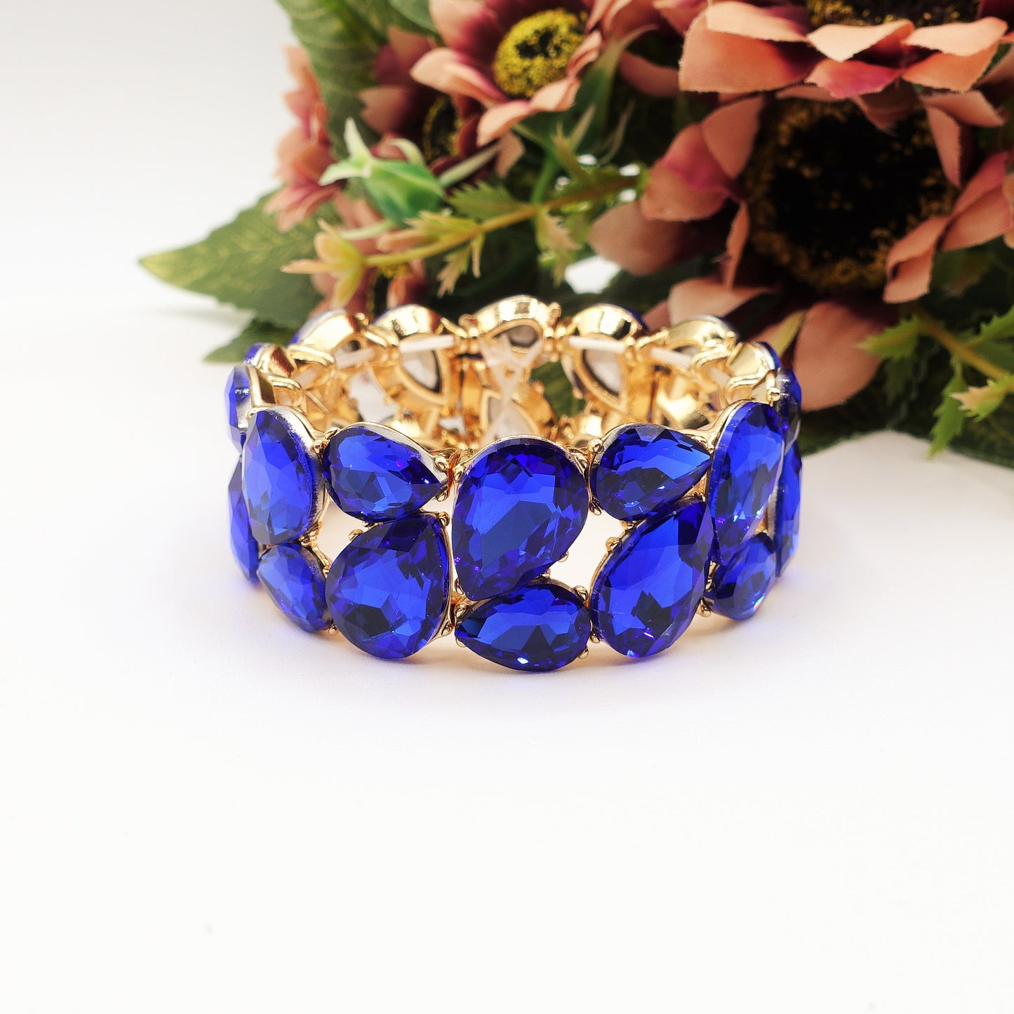 KRISTIN - Bracciale elasticizzato con pietre sfaccettate