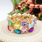 KRISTIN - Bracciale elasticizzato con pietre sfaccettate
