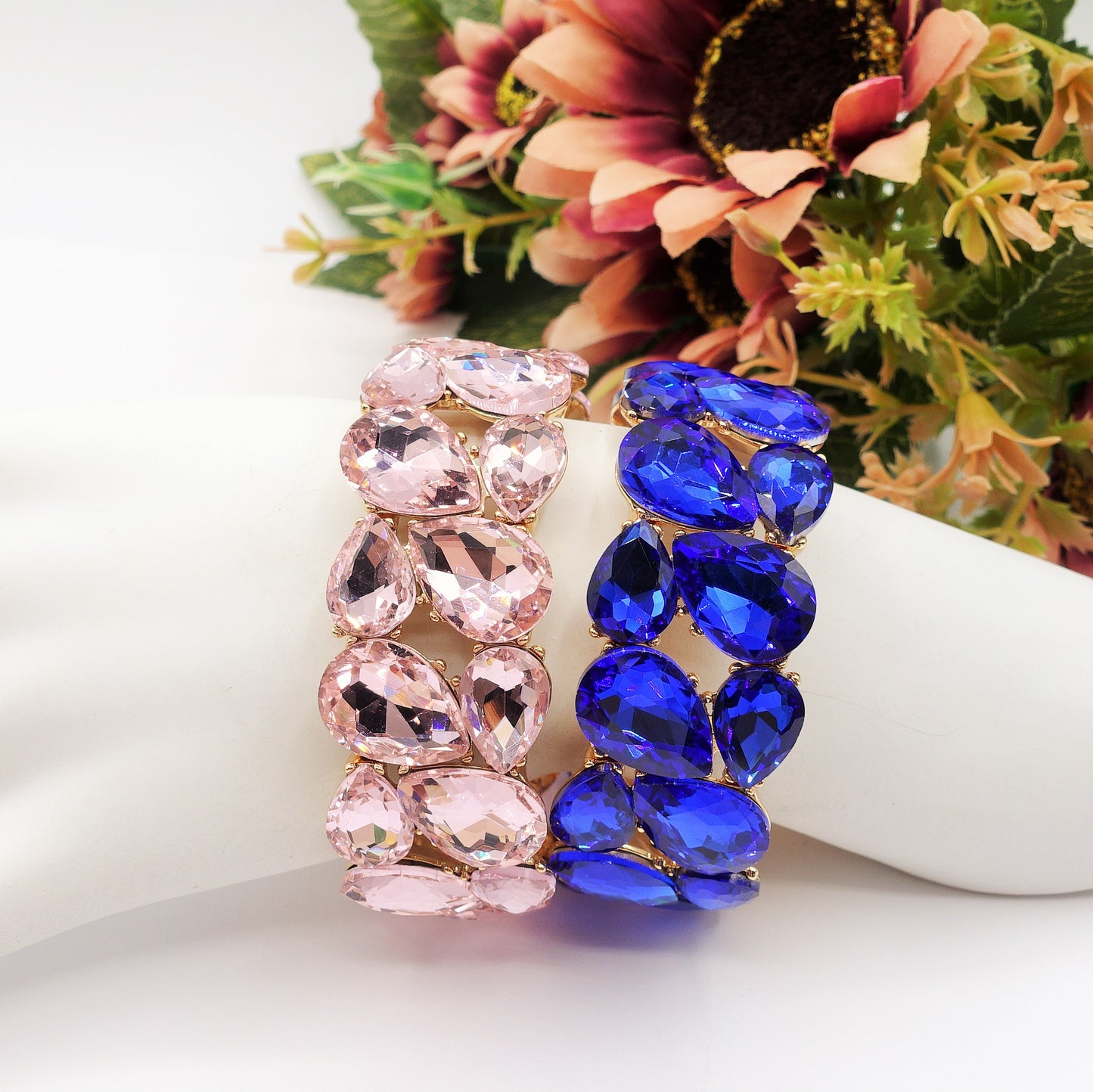 KRISTIN - Bracciale elasticizzato con pietre sfaccettate