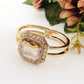 MELISSA - Bracciale manetta con maxi pietra e cubic zirconia