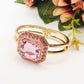 MELISSA - Bracciale manetta con maxi pietra e cubic zirconia