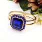 MELISSA - Bracciale manetta con maxi pietra e cubic zirconia
