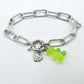 WINONA ~ ACCIAIO INOSSIDABILE Bracciale catena + timone e Teddy colorato