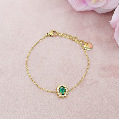 KATE ~ Bracciale in ACCIAIO INOSSIDABILE con cubic zirconia