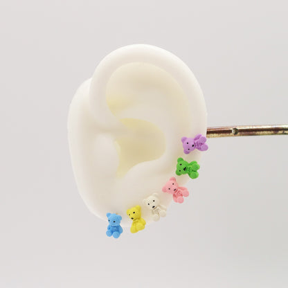 CANDY BEARS - Set 6 Orecchini a lobo RAINBOW