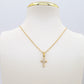 MALAGA mini - ACCIAIO INOSSIDABILE - Collana con pendente croce in cubic zirconia