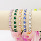 CHERIE - bracciale tennis con cubic zirconia a forma di cuori alternati