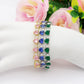 CHERIE - bracciale tennis con cubic zirconia a forma di cuori alternati
