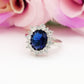 KATE ~ XL ~ Anello regolabile con cubic zirconia a forma di OVALE