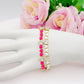 CLAIRE COLOURS - Bracciale Tennis - Bracciale con cuoricini bombè smaltati e Cubic Zirconia a forma di cuore