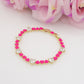 CLAIRE COLOURS - Bracciale Tennis - Bracciale con cuoricini bombè smaltati e Cubic Zirconia a forma di cuore