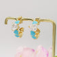 CLAIRE hoops COLOURS - PAIO Orecchini a cerchio con cuoricini bombè smaltati e Cubic Zirconia a forma di cuore